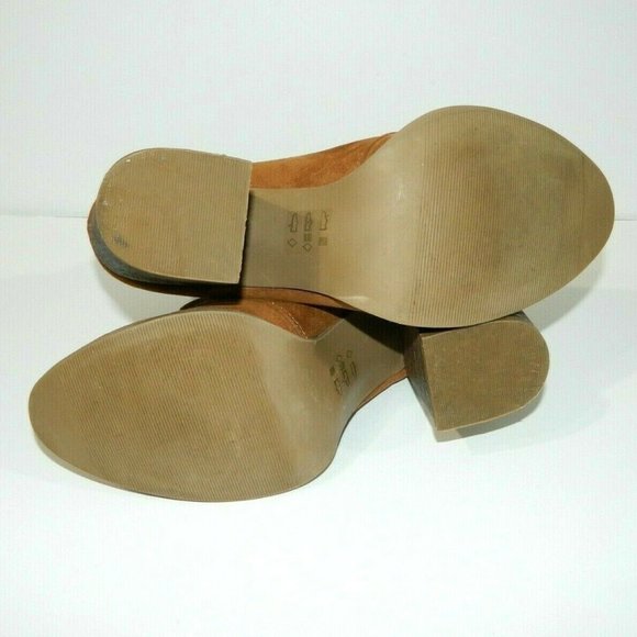 Call It SPRING Tan Brown Suede feel Chunky Heel Bootie Womens 10 - Picture 5 of 10